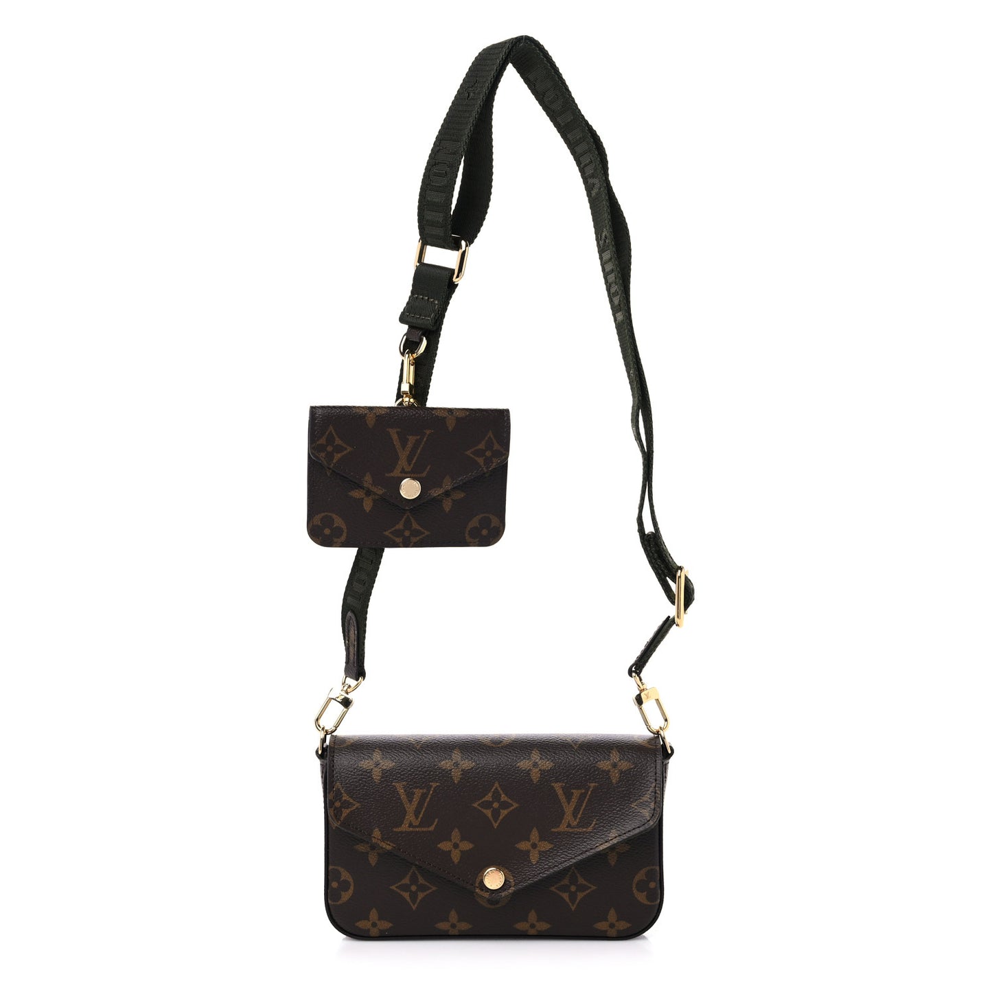 Monogram Felicie Strap & Go Kaki