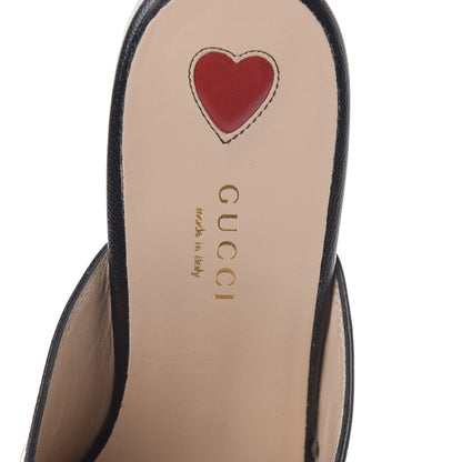 Gucci Goatskin Bee Star Embroidered Womens Princetown Slippers 38.5 Black 8 of 8