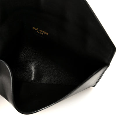 Saint Laurent Lambskin Chevron Quilted Large Loulou Black 10 of 15