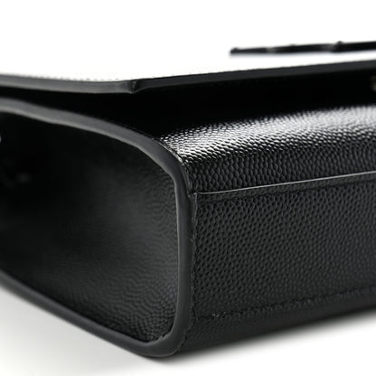 Saint Laurent Grain De Poudre Small Classic Monogram Monochrome Kate Satchel Black 9 of 12