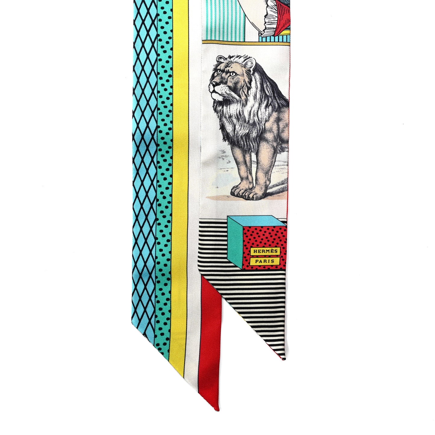 Silk Twilly Grand Theatre Nouveau Ivoire Turquoise