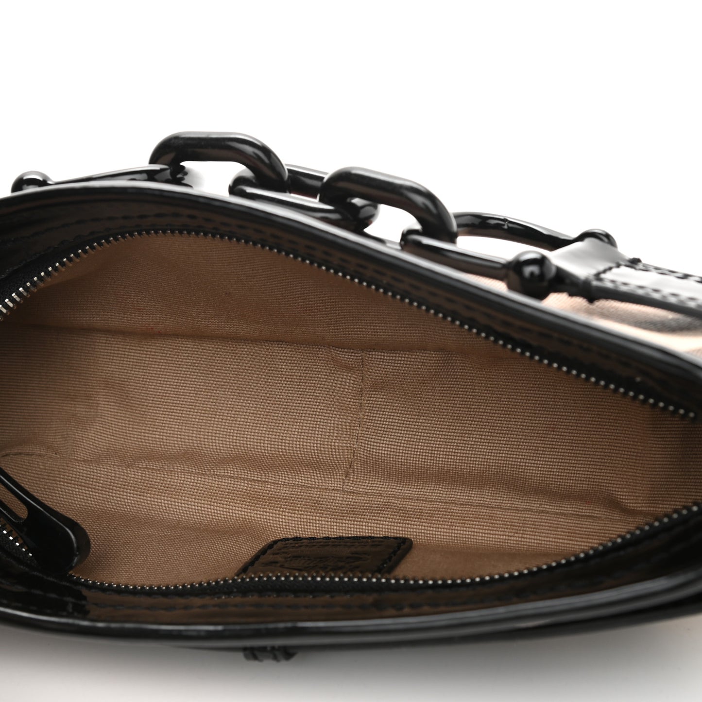 Patent Supernova Check Link Stirrup Small Bag Black