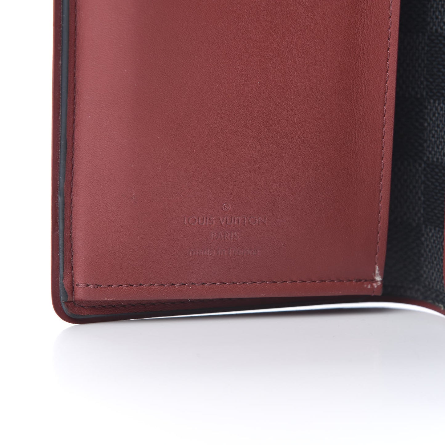 Damier Graphite Brazza Wallet Bordeaux