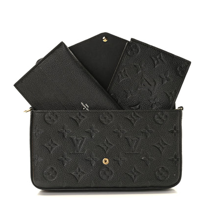 Louis Vuitton Empreinte Pochette Felicie Chain Wallet Black 3 of 10