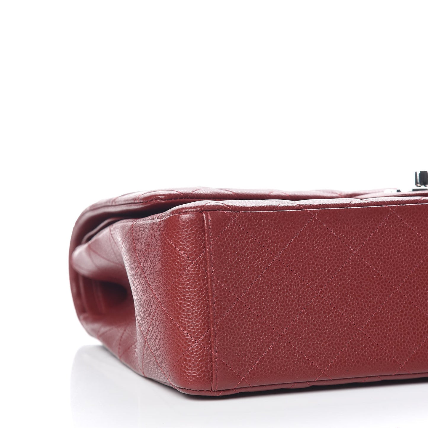 Caviar Quilted Maxi Double Flap Red