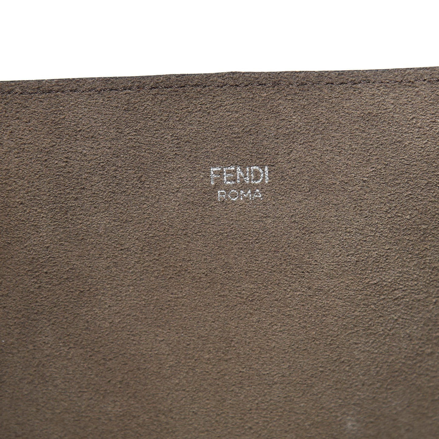 Vitello Vienna Enamel F is Fendi Shopping Tote Miele Scuro Taupe