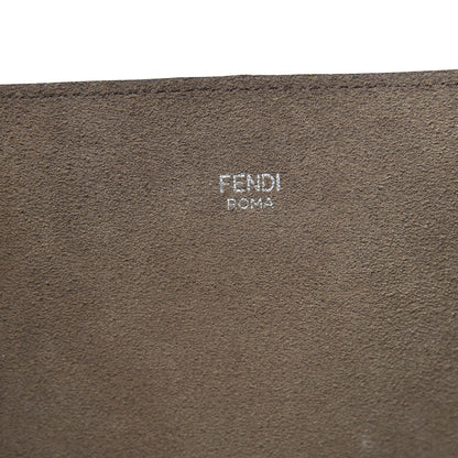 Fendi Vitello Vienna Enamel F is Fendi Shopping Tote Miele Scuro Taupe 7 of 17