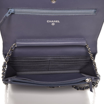 Chanel Lambskin Quilted Wallet On Chain WOC Lavender 5 of 9
