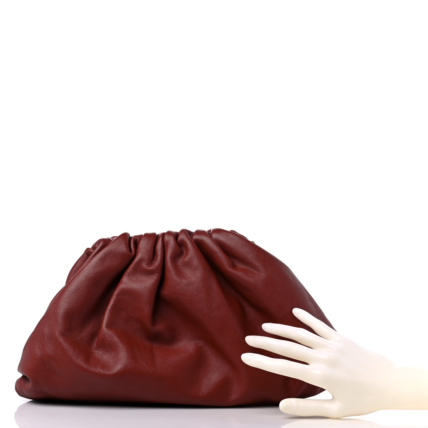 Smooth Butter Calf The Pouch Oversized Clutch Rust