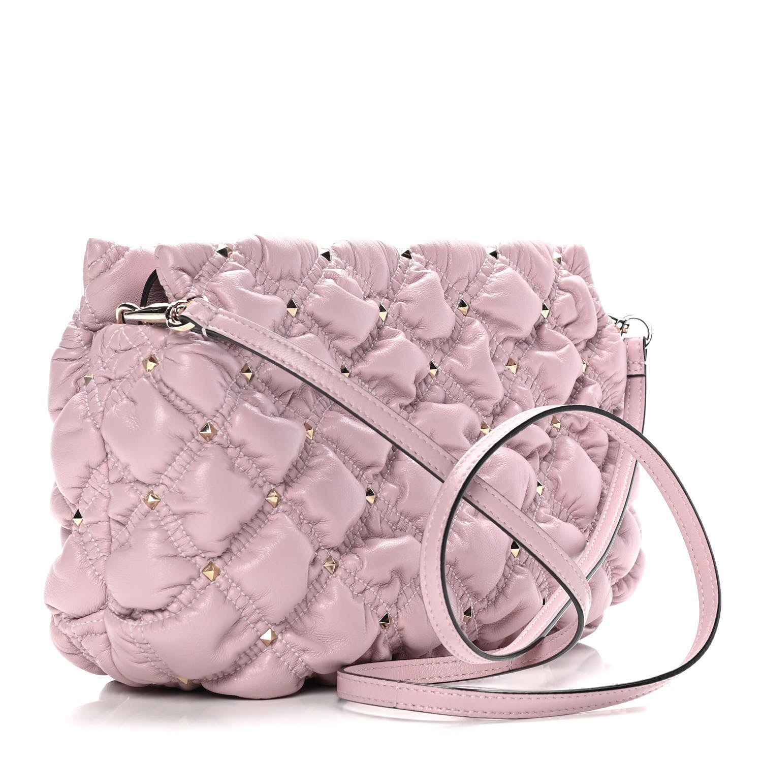 Valentino Garavani Nappa Spikeme Clutch Rose Quartz 3 of 10