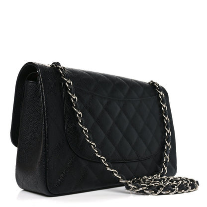 Chanel Caviar Quilted Jumbo Double Flap Black 3 of 11