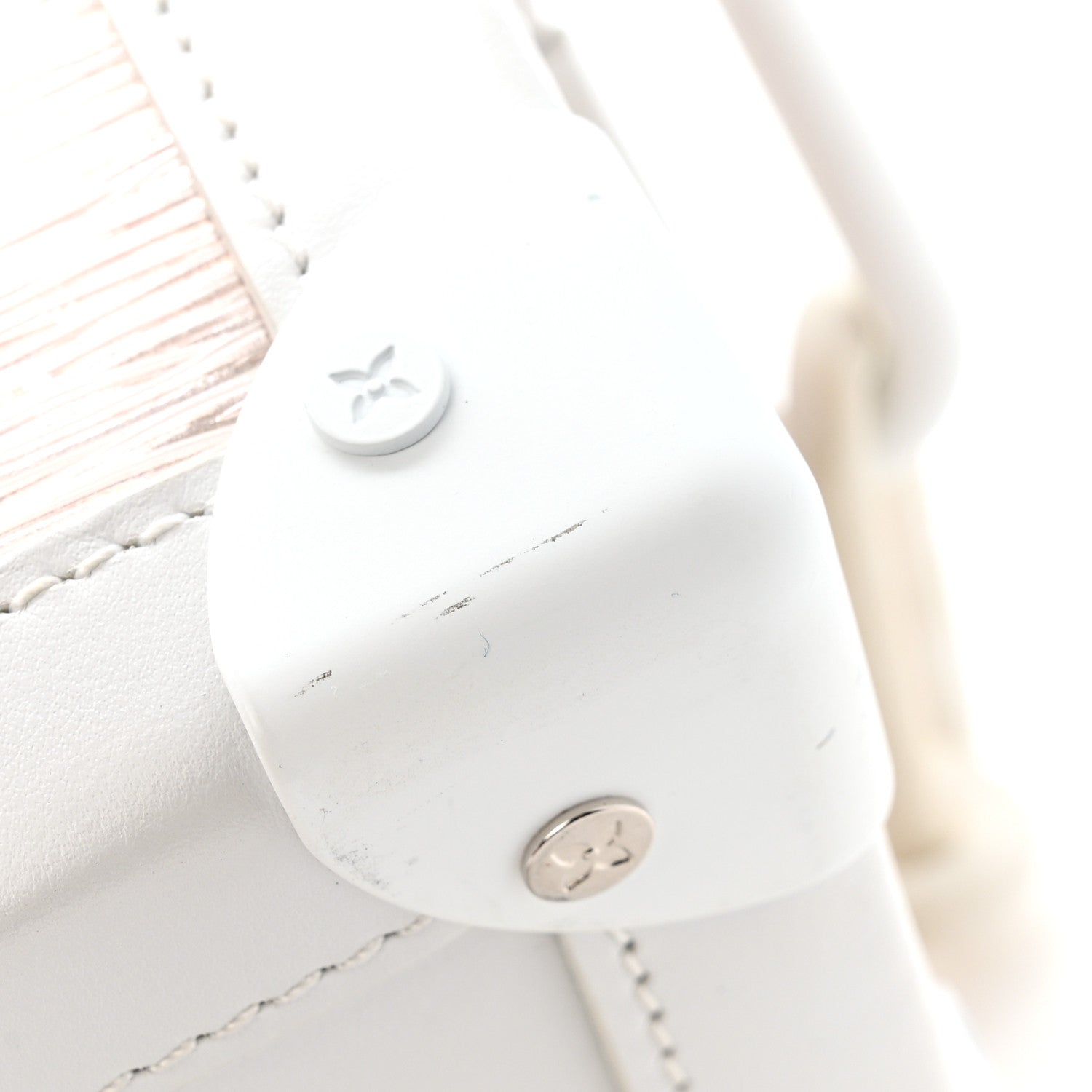 Louis Vuitton Calfskin PVC Epi Plage Soft Trunk Optic White 10 of 12