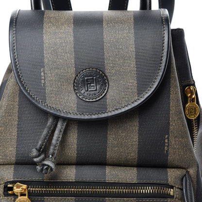 Fendi Coated Canvas Pequin Drawstring Backpack Tobacco 9 of 9