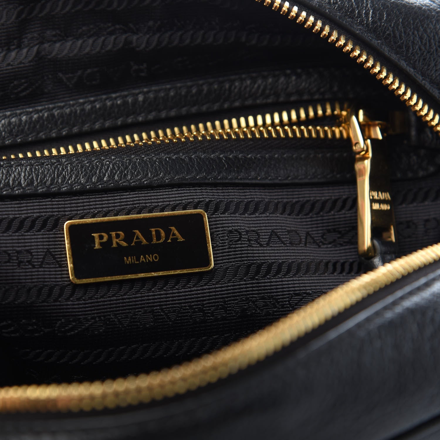 Prada Glace Calf Logo Crossbody Black 6 of 9