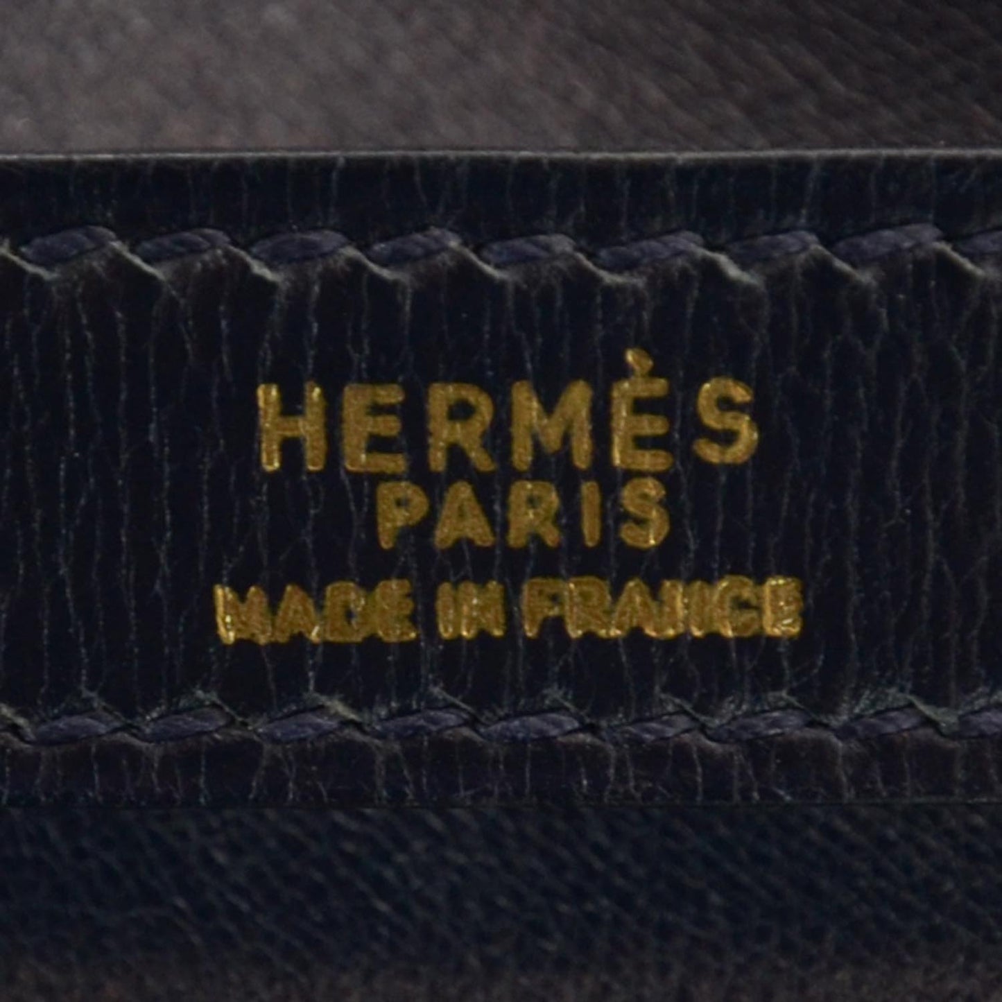 Box Leather Trim II 38 Navy