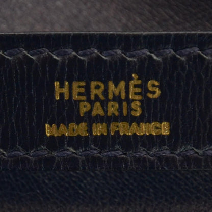 Hermes Box Leather Trim II 38 Navy 5 of 8