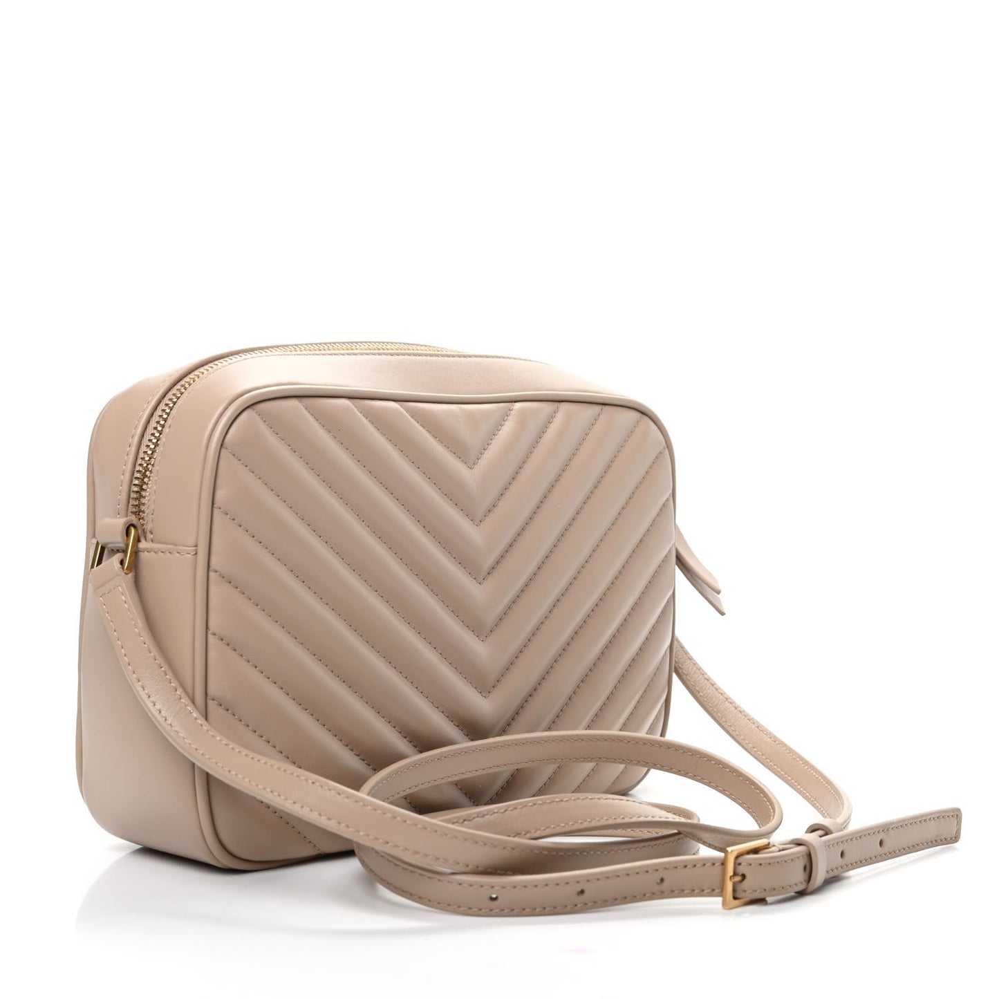 Calfskin Matelasse Monogram Lou Camera Bag Dark Beige