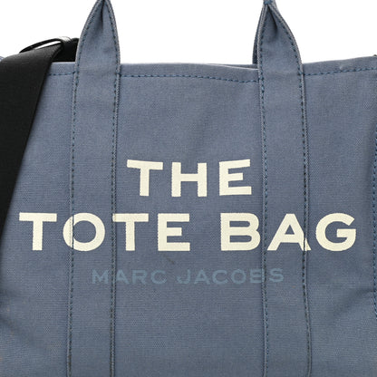 Marc Jacobs Cotton Canvas Medium The Traveler Tote Bag Blue Shadow 7 of 10