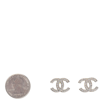 Chanel Crystal CC Earrings Gold 2 of 4