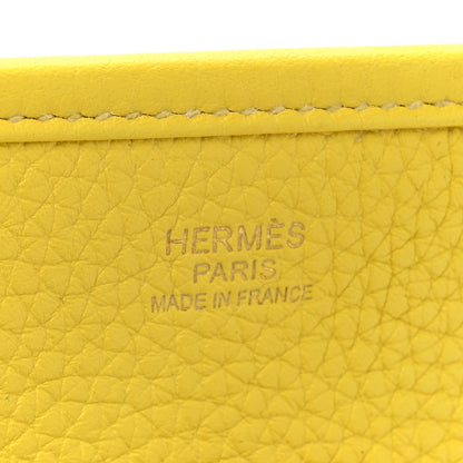 Hermes Taurillon Clemence Evelyne III PM Lime 6 of 12