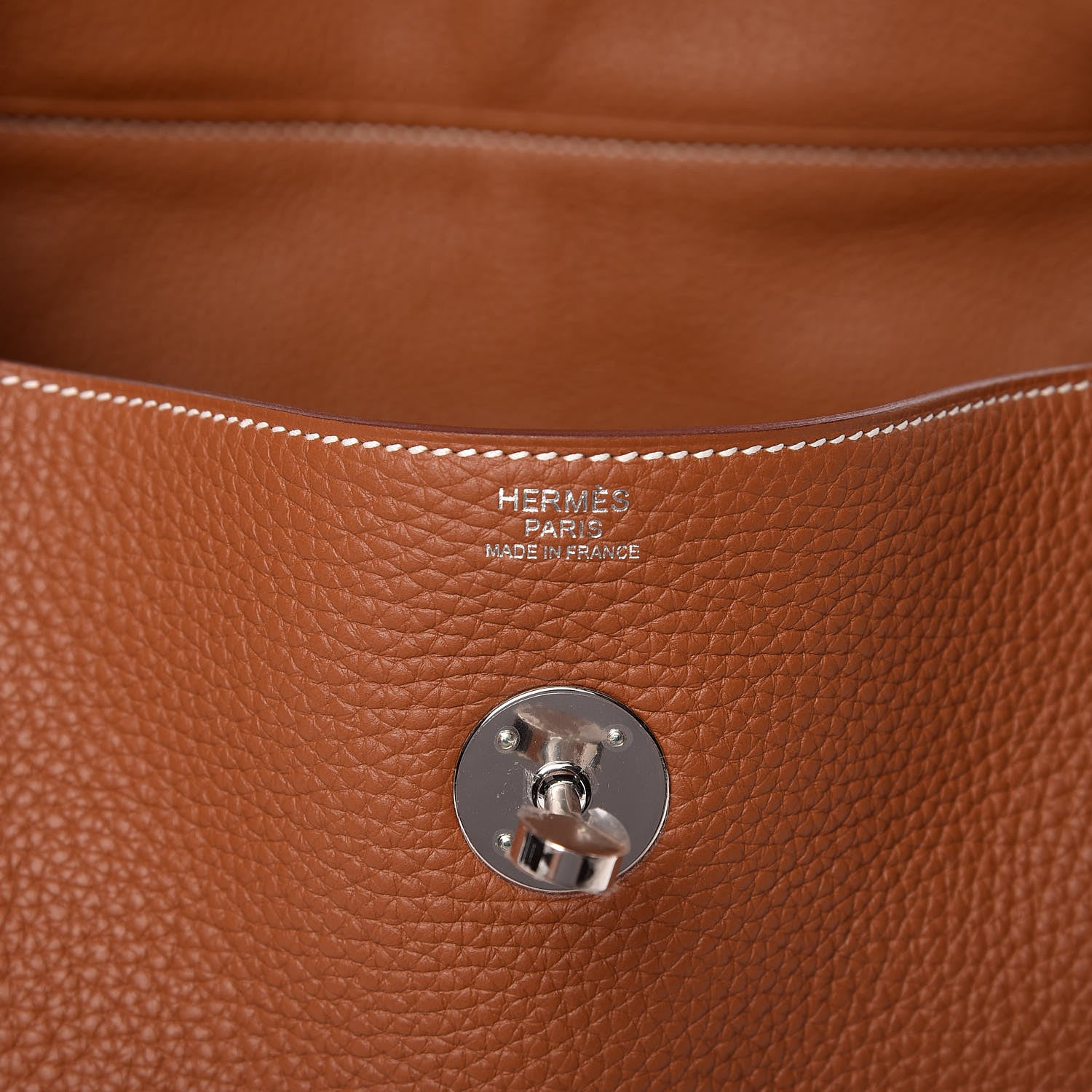 Hermes Taurillon Clemence Lindy 30 Gold 6 of 10