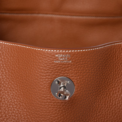 Hermes Taurillon Clemence Lindy 30 Gold 6 of 10