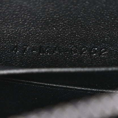 Christian Dior Calfskin Macrocannage Diamond Caro Zipped Pouch With Chain Black 8 of 12