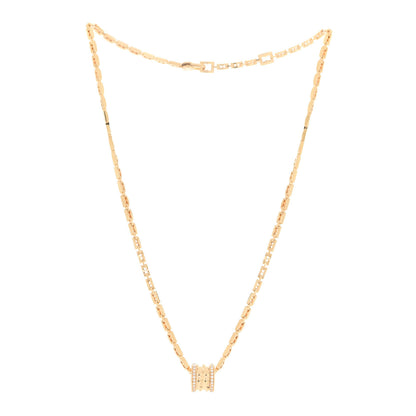 Bulgari 18K Yellow Gold Diamond .29ctw B.Zero1 Rock Pendant Necklace 3 of 8