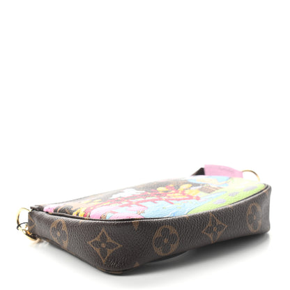Louis Vuitton Monogram 2021 Christmas Animation Japanese Garden Mini Pochette Accessories Wisteria Pink 4 of 7