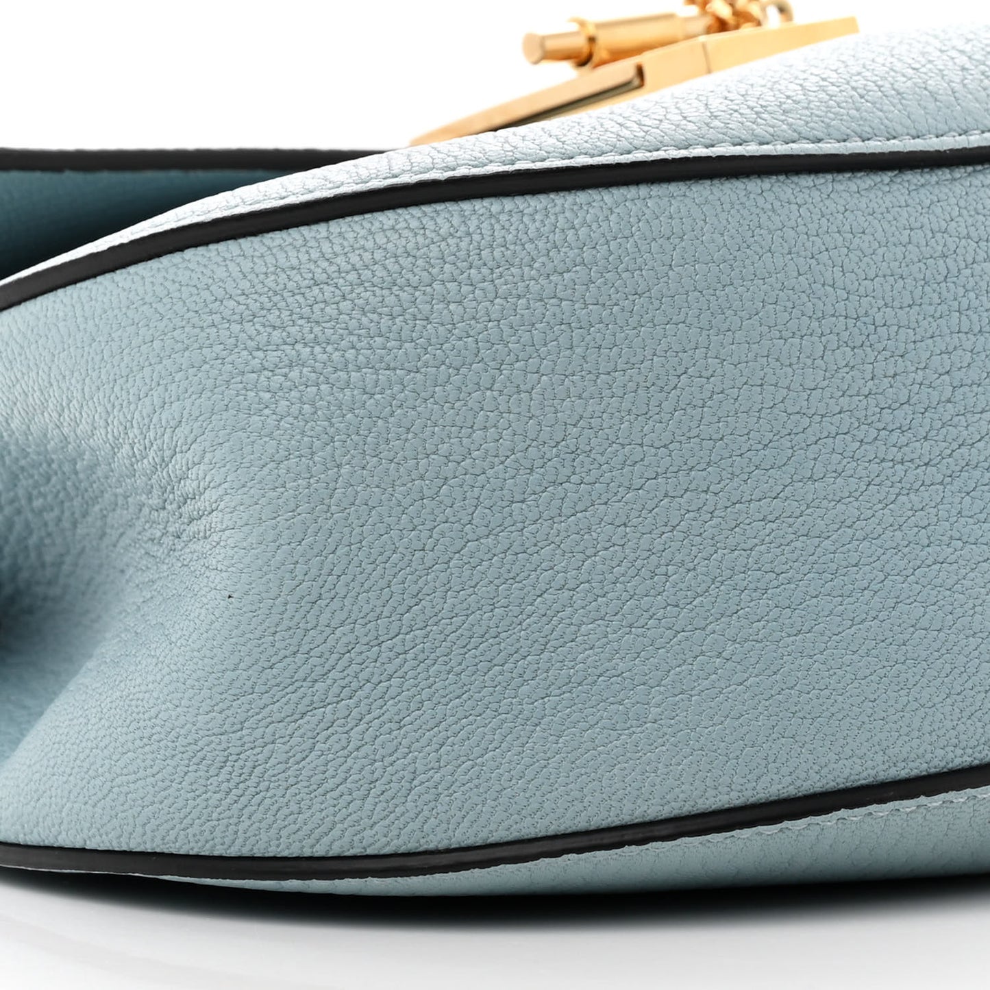 Grained Lambskin Drew Shoulder Bag Fresh Blue
