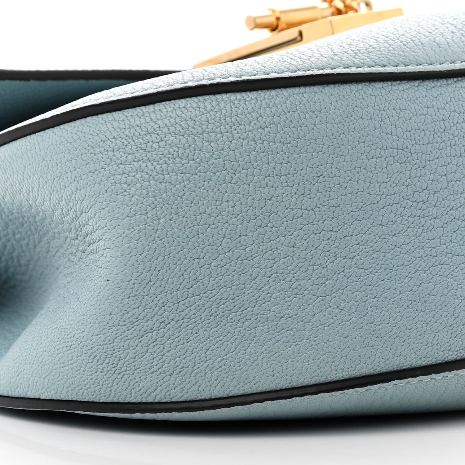 Chloe Grained Lambskin Drew Shoulder Bag Fresh Blue 9 of 10