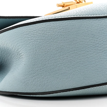 Chloe Grained Lambskin Drew Shoulder Bag Fresh Blue 9 of 10