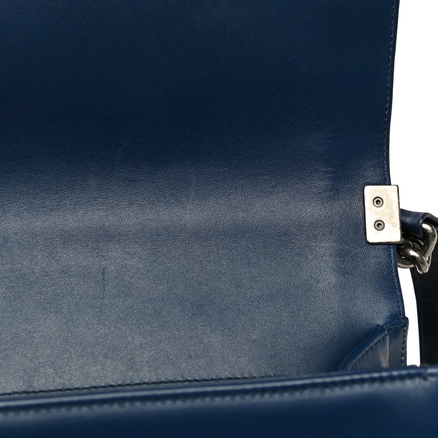 Lambskin Quilted New Medium Boy Flap Navy