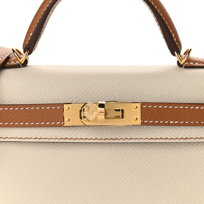 Hermes Epsom Horseshoe Mini Kelly Sellier 20 Craie Gold 30 of 33