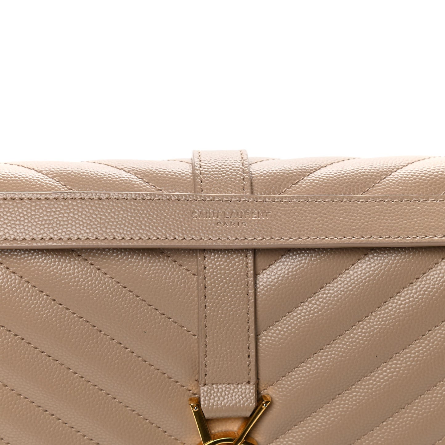 Grain De Poudre Large Tri-Quilt Monogram Satchel Dark Beige