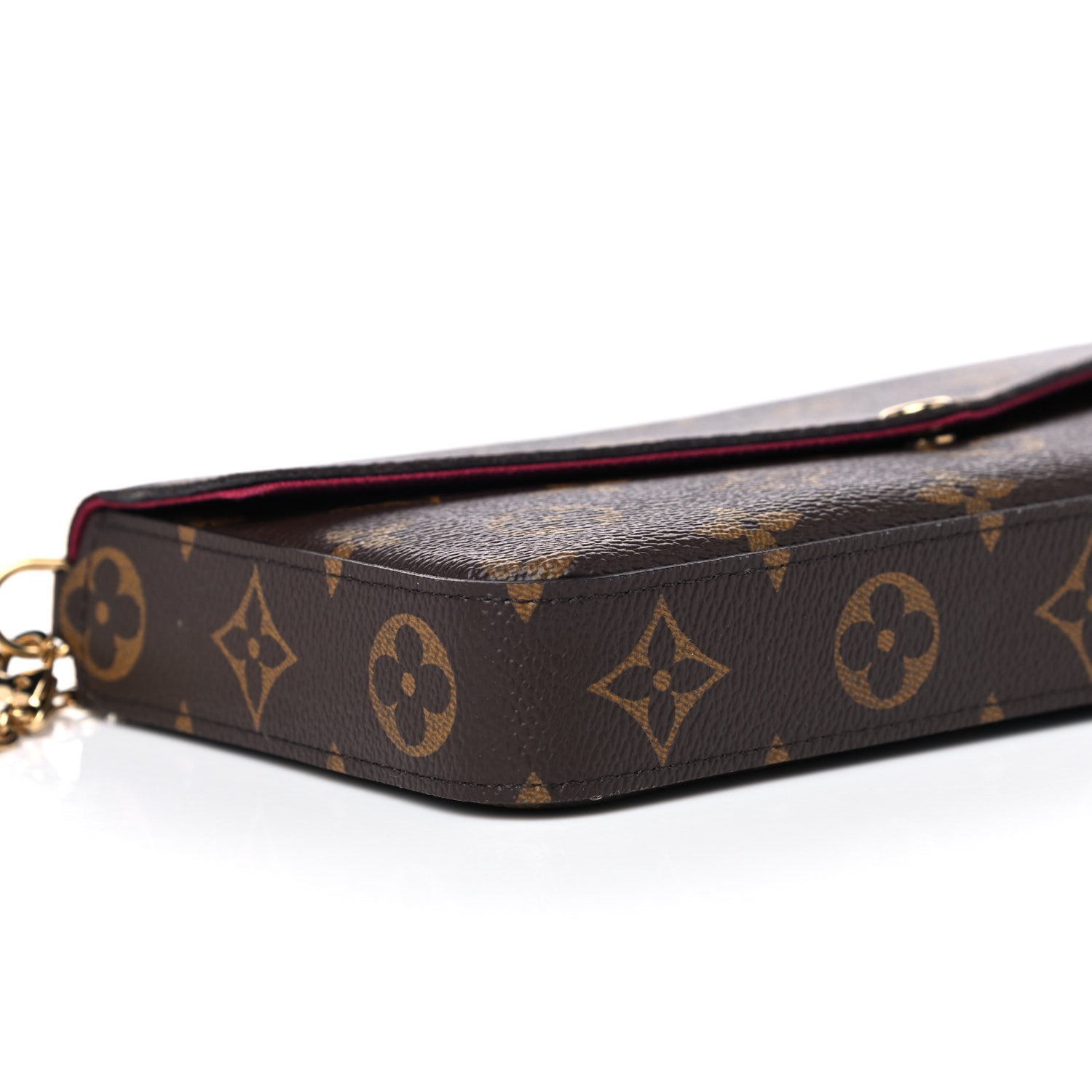 Louis Vuitton Monogram Pochette Felicie Chain Wallet Fuchsia 10 of 13