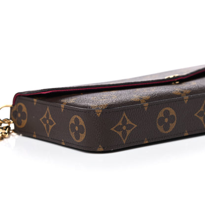Louis Vuitton Monogram Pochette Felicie Chain Wallet Fuchsia 10 of 13
