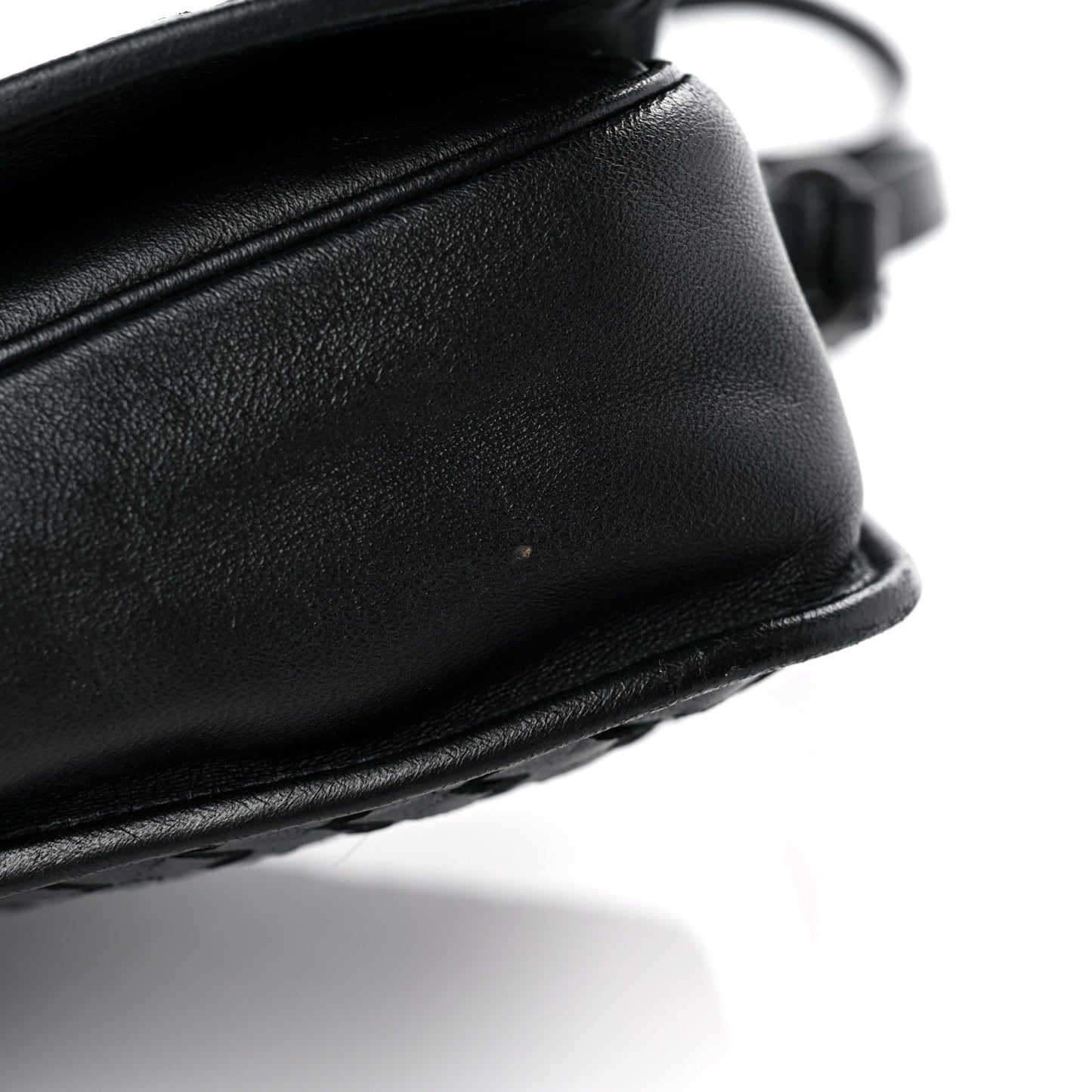 Nappa Intrecciato Flap Crossbody Black