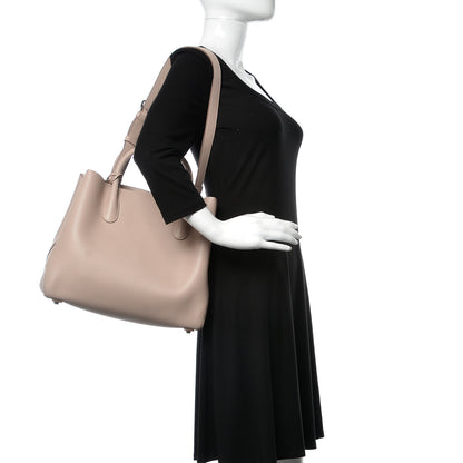 Christian Dior Supple Grained Calfskin Large Open Bar Tote Rose Poudre 3 of 11