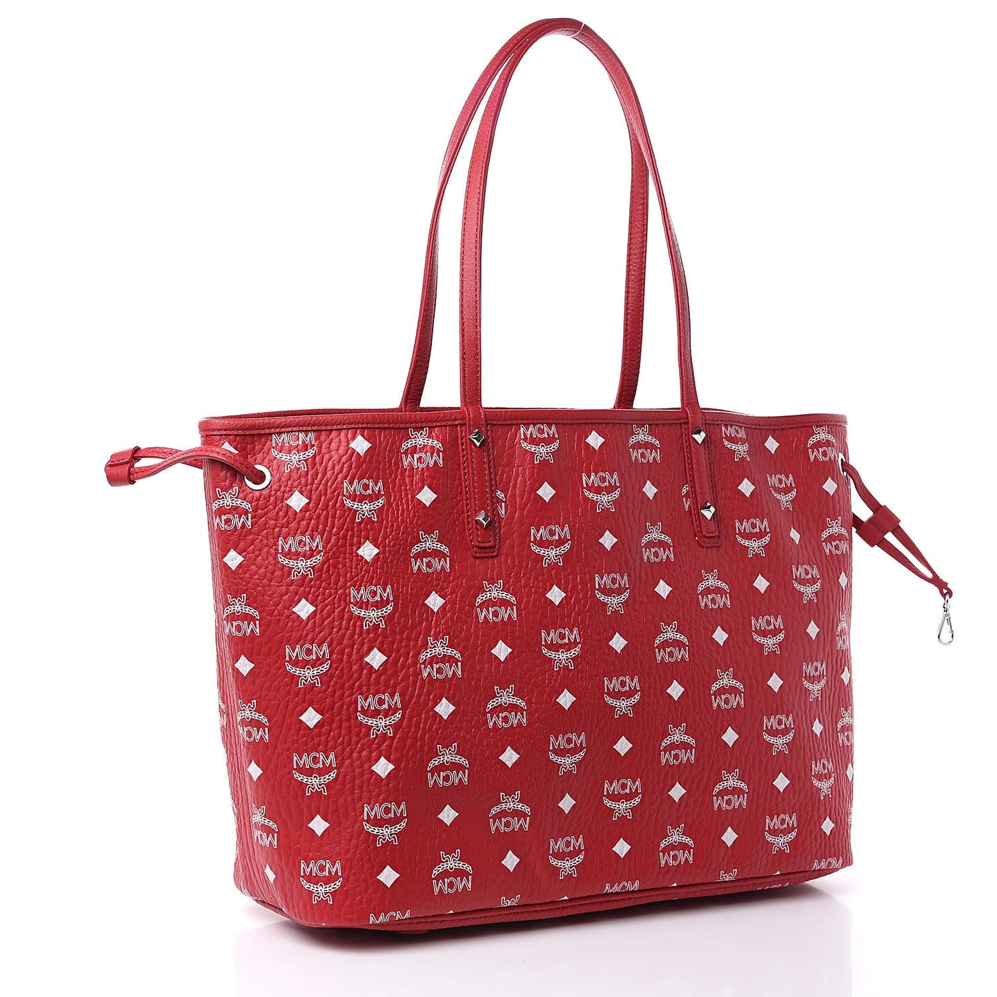 Visetos Medium Reversible Shopper Tote Ruby Red