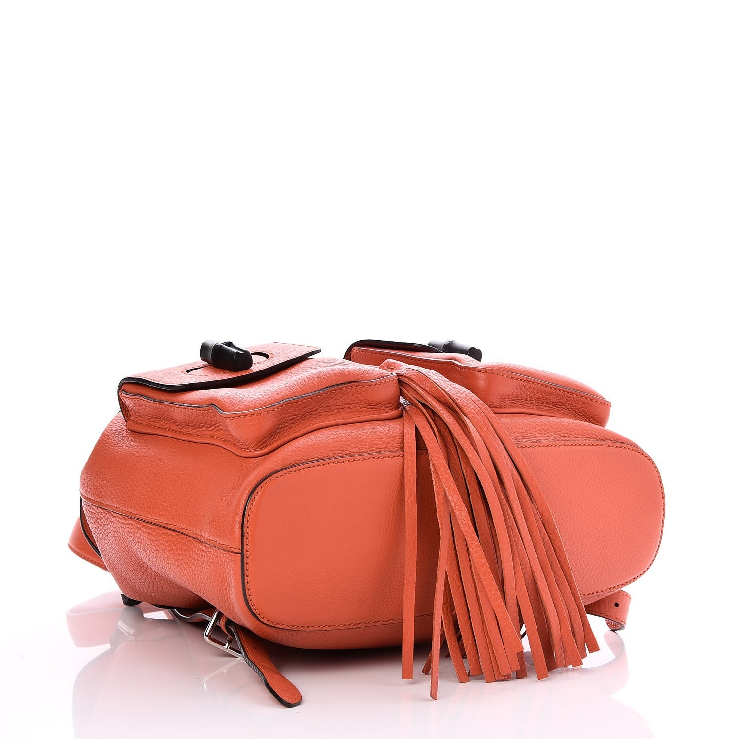Gucci Cellarius Calfskin Medium Bamboo Backpack New Dark Orange 4 of 8