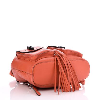 Gucci Cellarius Calfskin Medium Bamboo Backpack New Dark Orange 4 of 8