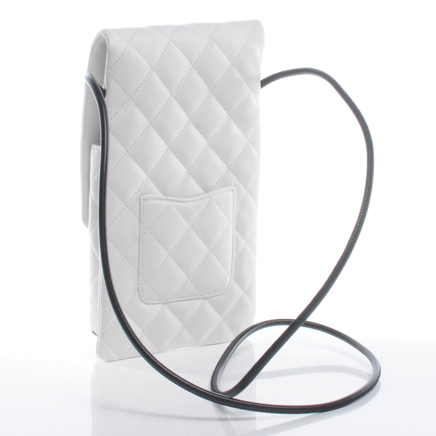 Chanel Calfskin Python Quilted Cambon Shoulder Bag White 3 of 8