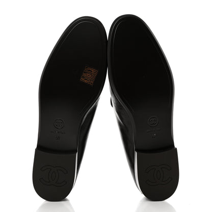 Chanel Shiny Calfskin CC Loafers 40 Dark Brown 5 of 9