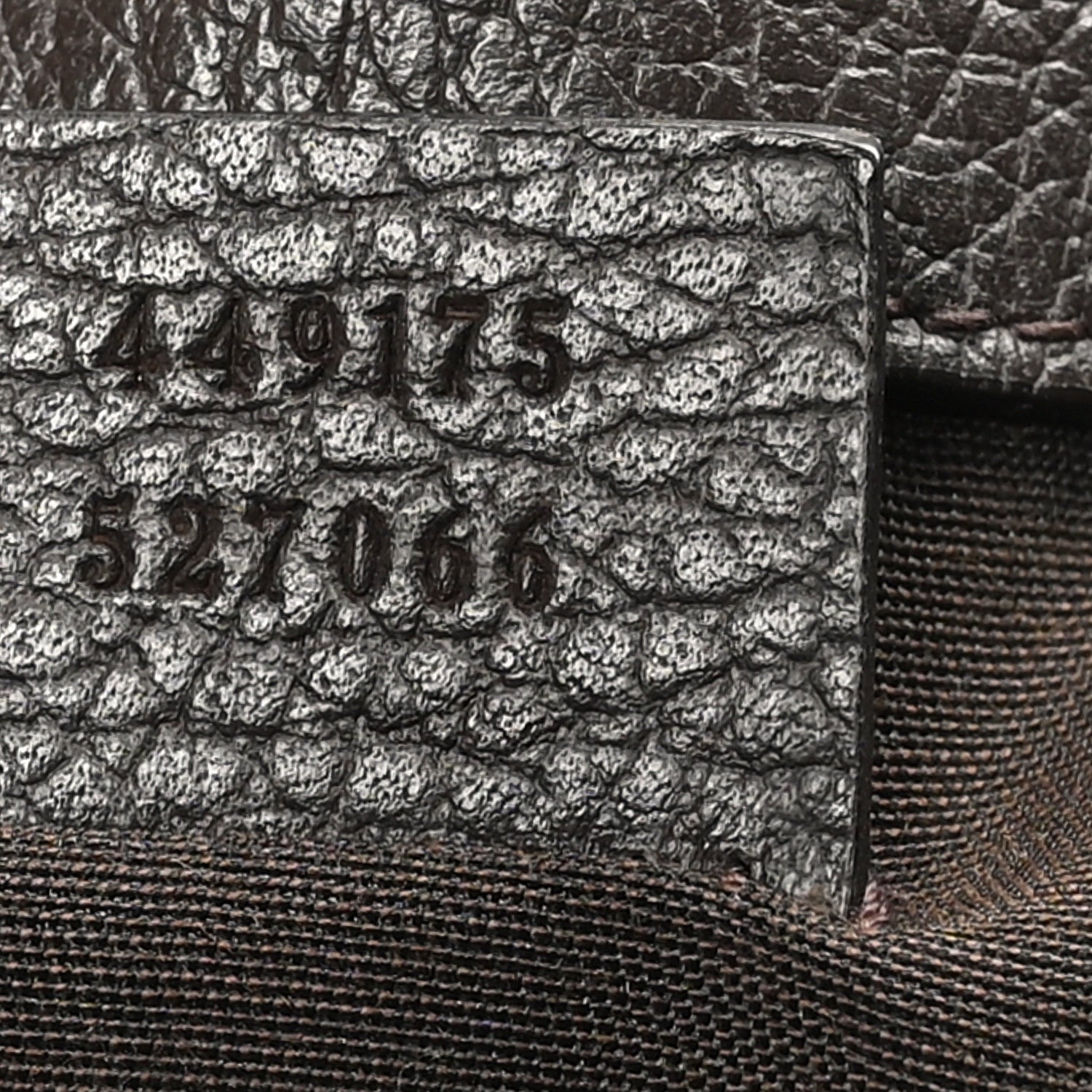 Gucci Monogram Dollar Calfskin O Drawstring Backpack Beige Ebony Testa di Moro Dark Chocolate 7 of 10