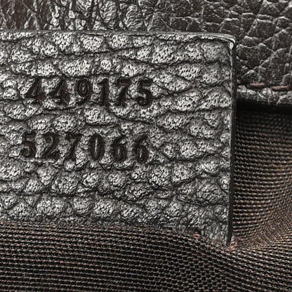Gucci Monogram Dollar Calfskin O Drawstring Backpack Beige Ebony Testa di Moro Dark Chocolate 7 of 10