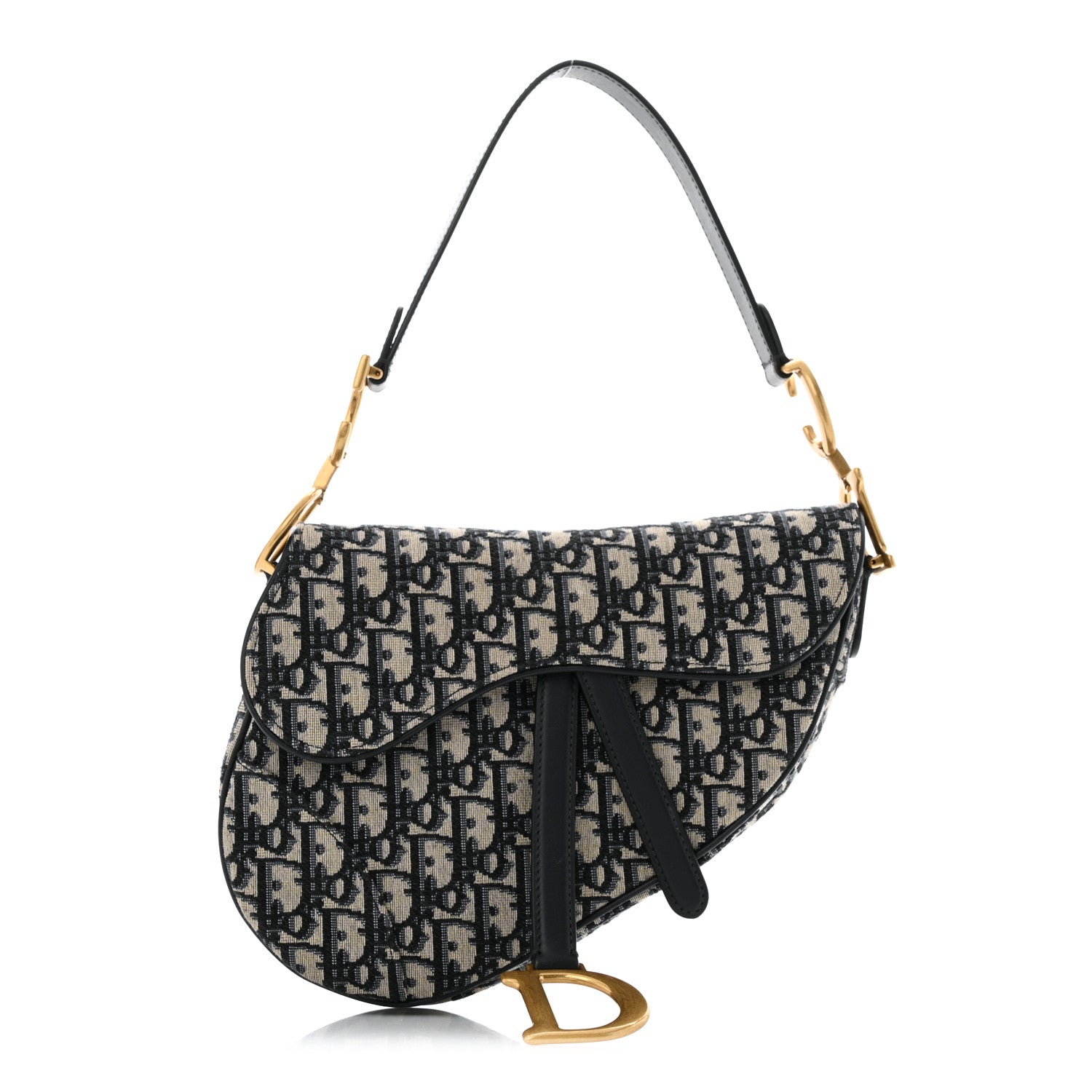 Christian Dior Oblique Saddle Bag Blue 1 of 10
