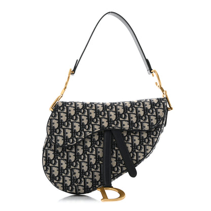 Christian Dior Oblique Saddle Bag Blue 1 of 10