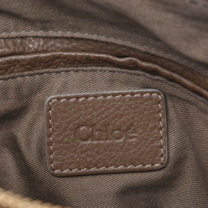 Chloe Calfskin Medium Marcie Satchel Brown Seed 6 of 7