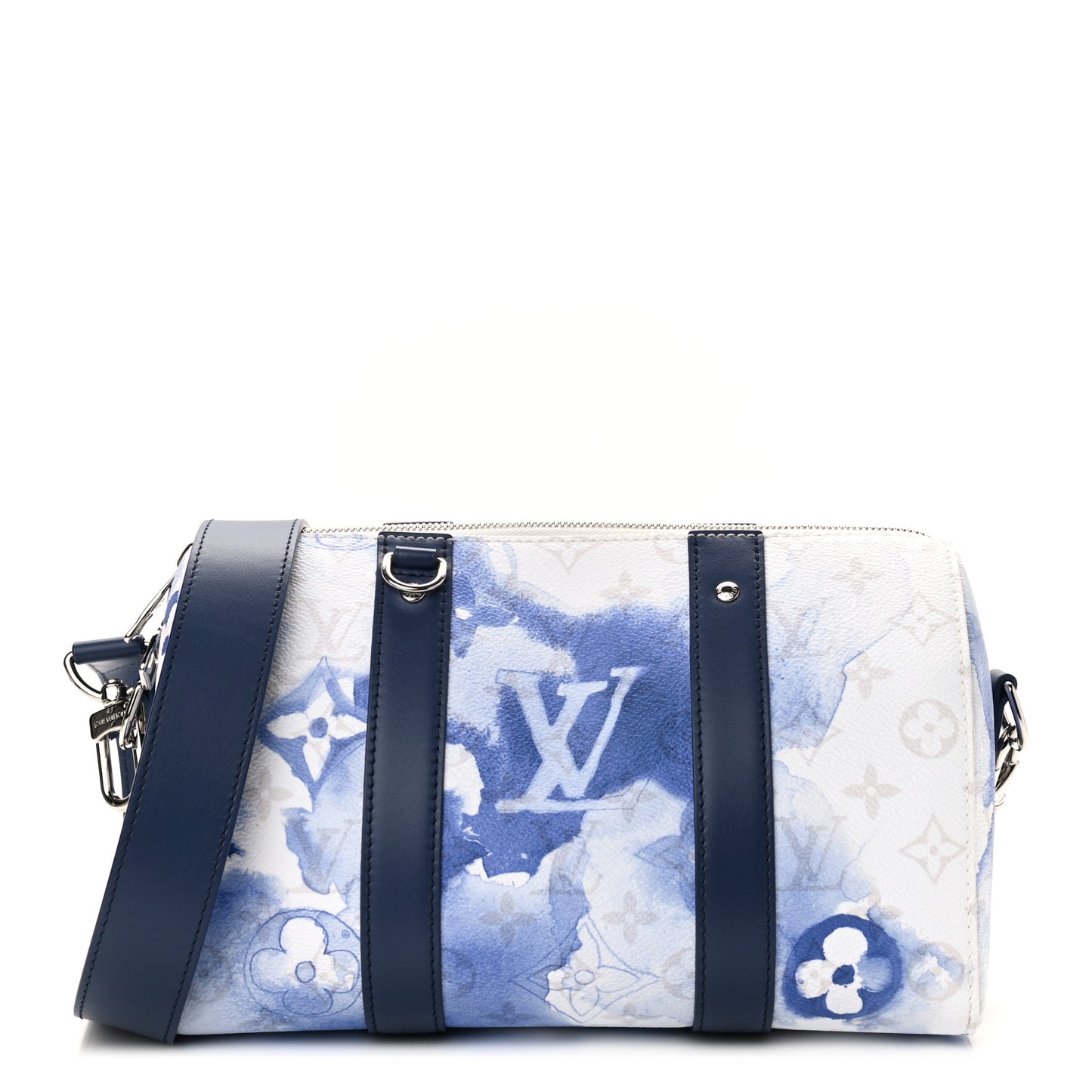 Monogram Watercolor City Keepall Blue Blue